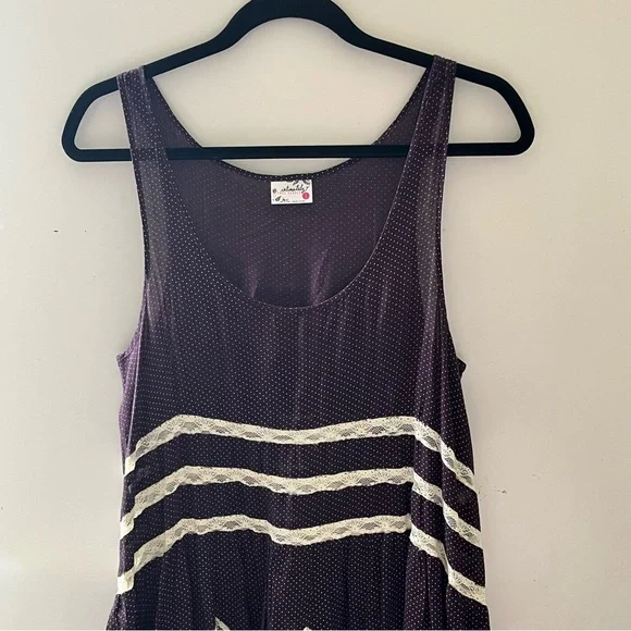 Woman’s Free People Purple Asymmetrical Ruffled Mini Dress - Picture 2 of 9